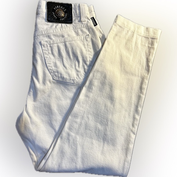 Versace Jeans Couture white denim high waisted Mom jeans. Size 32 - Picture 13 of 15